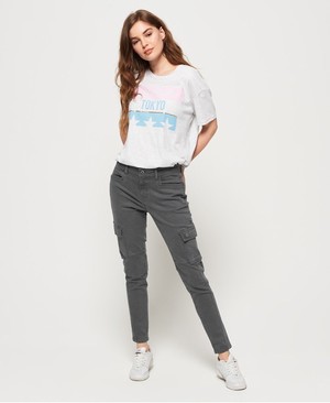 Superdry Daisey Skinny Cargo Női Nadrág Szürke | MALXW6723